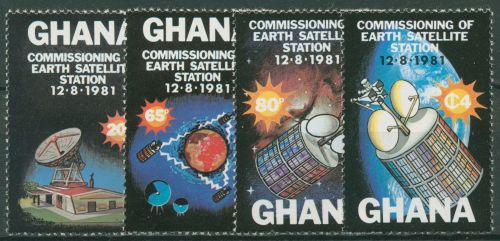 Ghana 1981 Eröffnung der Satellitenfunkstation 884/87 postfrisch
