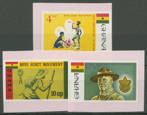 Ghana 1967 50 J. Pfadfinderbewegung in Ghana 319/21 B II postfrisch