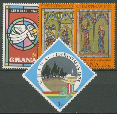 Ghana 1974 Weihnachten Engel Geburt Christi 589/92 A postfrisch