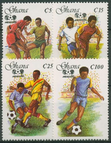 Ghana 1987 Fußball-WM´86 in Mexiko 1138/41 postfrisch
