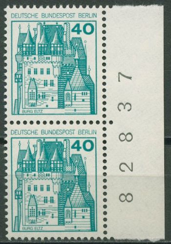 Berlin 1977 Burgen & Schlösser mit Bogennummer 535 Paar Bg.-Nr. postfrisch