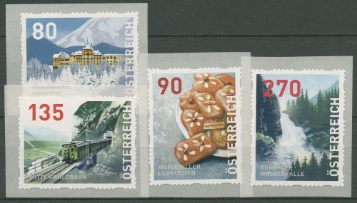 Österreich 2018 Dispenser-Marken Landschaft Sehenswürdigkeiten 13/16 postfrisch