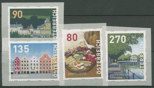 Österreich 2019 Dispenser-Marken Landschaft Sehenswürdigkeiten 21/24 postfrisch