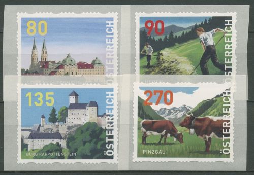 Österreich 2019 Dispenser-Marken Landschaft Sehenswürdigkeiten 25/28 postfrisch