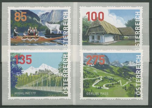 Österreich 2020 Dispenser-Marken Landschaft Sehenswürdigkeiten 33/36 postfrisch