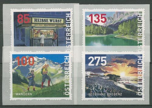 Österreich 2021 Dispenser-Marken Landschaft Sehenswürdigkeiten 45/48 postfrisch