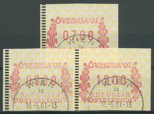 Österreich 2001 Automatenmarken ÖVEBRIA '01, ATM 5 S2 gestempelt