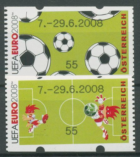 Österreich 2008 Automatenmarken Fußball-EM 7/29.6.2008 ATM 10/11.1 postfrisch