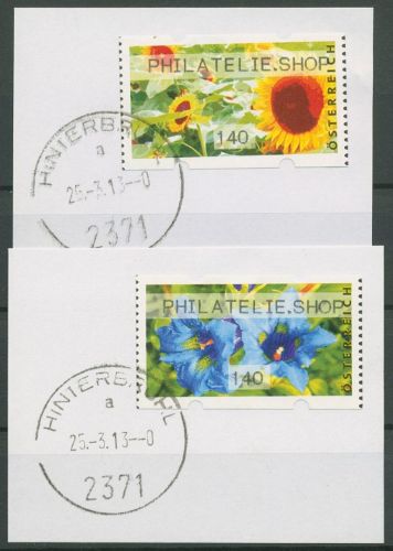 Österreich 2011 Automatenmarken PHILATELIESHOP ATM 20/21.2 Briefstück gestempelt
