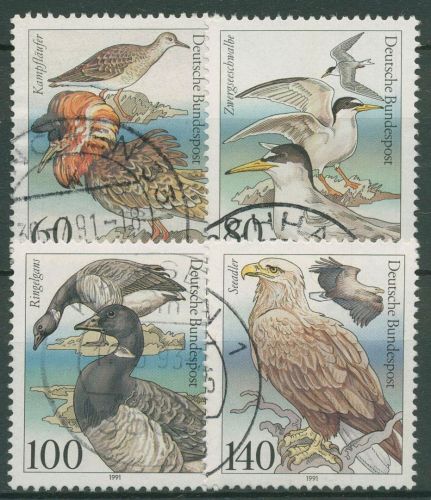 Bund 1991 Tiere Seevögel 1539/42 gestempelt