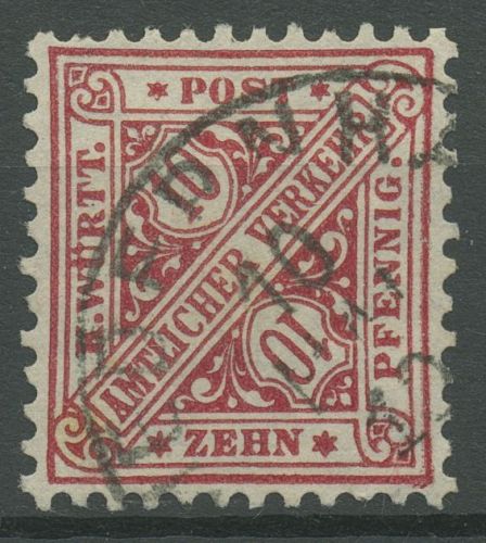 Württemberg Dienstmarken 1906 Ziffer in Schildern 230 a gestempelt
