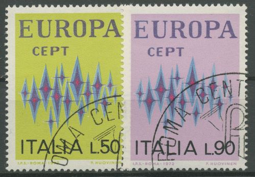 Italien 1972 Europa CEPT Sterne 1364/65 gestempelt
