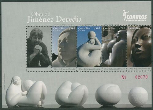 Costa Rica 2011 Skulpturen von Deredia Block 38 postfrisch (C42657)