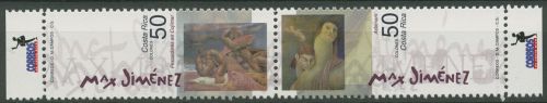 Costa Rica 2000 100. Geb. von Max Jiménez Gemälde 1541/42 ZD postfrisch (C42659)