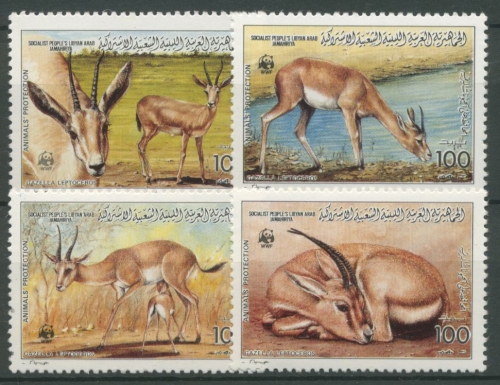 Libyen 1987 WWF Naturschutz Dünengazelle 1753/56 postfrisch