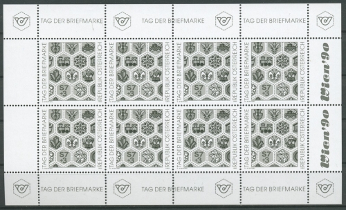 Österreich 1990 Tag der Briefmarke Schwarzdruck 1990 K S postfrisch (C14723)