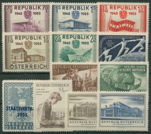 Österreich Jahrgang 1955 komplett postfrisch (G6327)