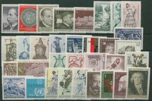 Österreich Jahrgang 1970 komplett postfrisch (G6343)