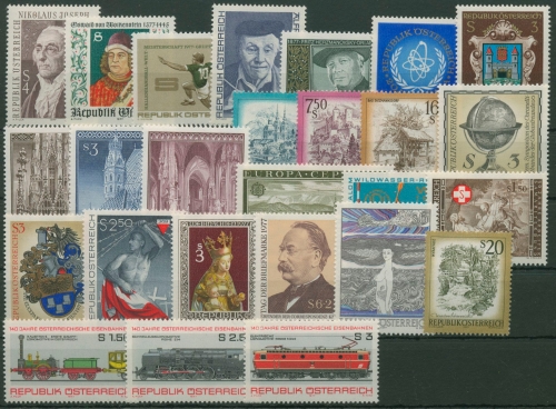 Österreich Jahrgang 1977 komplett postfrisch (G6350)