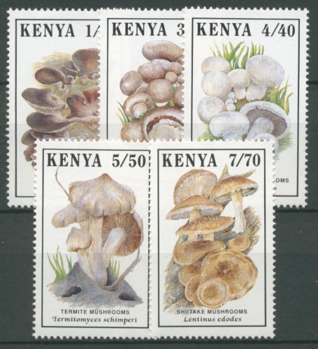 Kenia 1989 Pilze Champignon Shiitake-Pilz 486/90 postfrisch