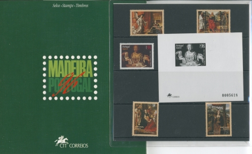 Portugal - Madeira 1996 Jahrbuch mit Schwarzdruck 182/86 postfrisch (XL14785)