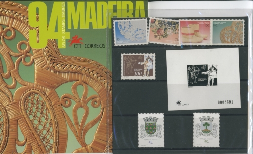 Portugal - Madeira 1994 Edition mit Schwarzdruck 170/77 postfrisch (XL14790)