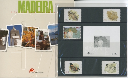 Portugal - Madeira 1997 Edition mit Schwarzdruck 187/91 postfrisch (XL14792)