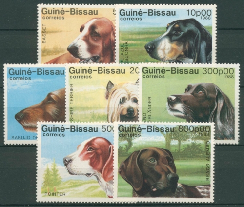 Guinea-Bissau 1988 Hunde Basset Pointer Terrier 959/65 postfrisch