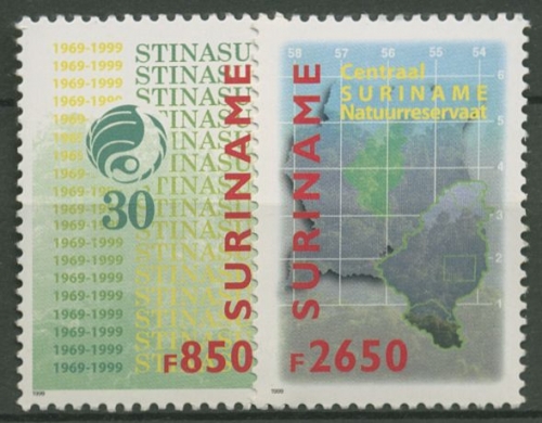 Surinam 1999 Schutzgebiet "Regenwald von Zentralsurinam" 1703/04 A postfrisch