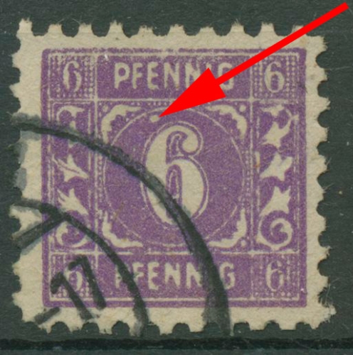 SBZ Mecklenburg-Vorpommern 1945 Freimarke mit Plattenfehler 9 a III gestempelt