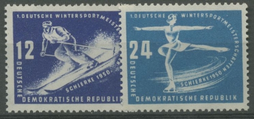 DDR 1950 1. Wintersportmeisterschaften der DDR 246/47 postfrisch