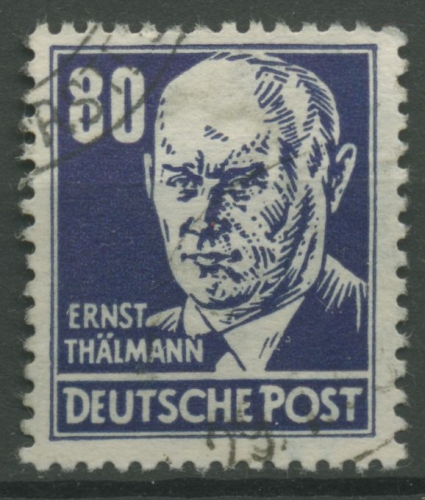 DDR 1952/53 Persönlichkeiten (Köpfe II) Wasserzeichen XII, 339 za XII gestempelt