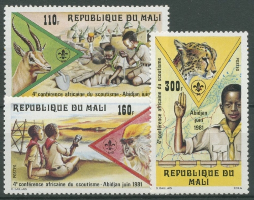Mali 1981 Afrikanische Pfadfinder-Konferenz Tiere 859/61 postfrisch