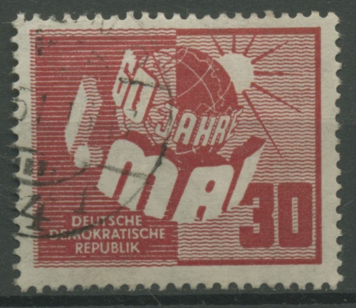 DDR 1950 60 Jahre Tag der Arbeit 250 gestempelt