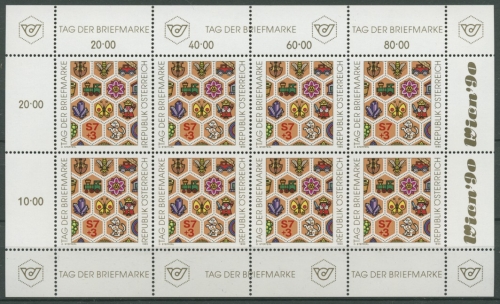 Österreich 1990 Tag der Briefmarke Kleinbogen 1990 K postfrisch (C14924)