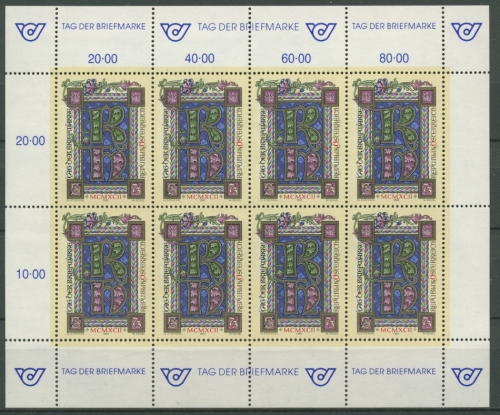 Österreich 1992 Tag der Briefmarke Kleinbogen 2066 K postfrisch (C14930)