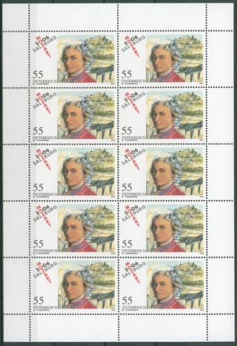 Österreich 2006 Mozartstadt Salzburg Kleinbogen 2603 K postfrisch (C14970)