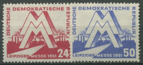 DDR 1951 Leipziger Frühjahrsmesse 282/83 postfrisch