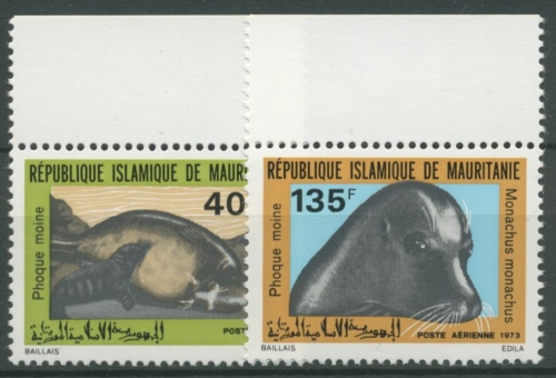 Mauretanien 1973 Meerestiere Mönchsrobbe 450/51 postfrisch