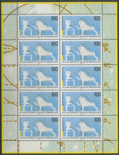 Bund 1995 250 Jahre TU Braunschweig Kleinbogen 1783 K postfrisch (C15030)
