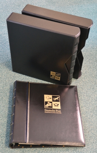 Dt. Post Ringbinder/Kassette schwarz, Post Gestern u. Heute gebraucht (Z927)