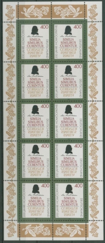 Bund 1996 200 Jahre Homöopathie Kleinbogen 1880 K postfrisch (C15174)