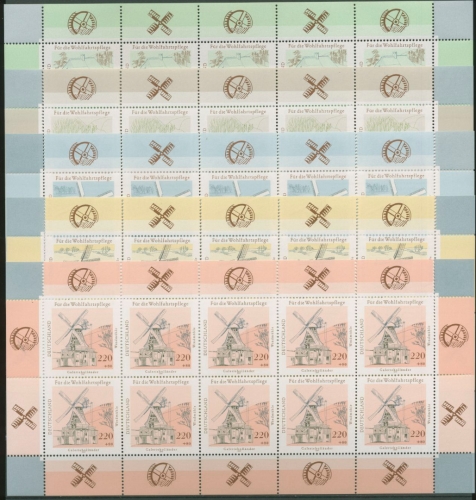 Bund 1997 Wasser- u. Windmühlen Kleinbogen 1948/52 K postfrisch (C15250)