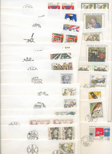 Tschechische Republik Jahrgang 1994 Ersttagsbriefe FDC fast komplett (XL15277)