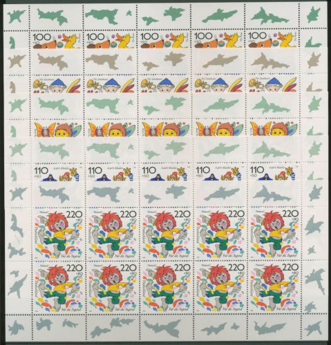 Bund 1998 Jugend: Trickfilmfiguren Kleinbogen 1990/94 K postfrisch (C15312)