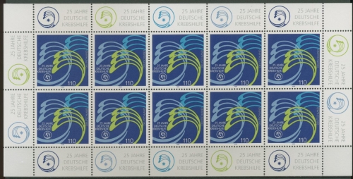 Bund 1999 25 Jahre Deutsche Krebshilfe Kleinbogen 2044 K postfrisch (C15388)