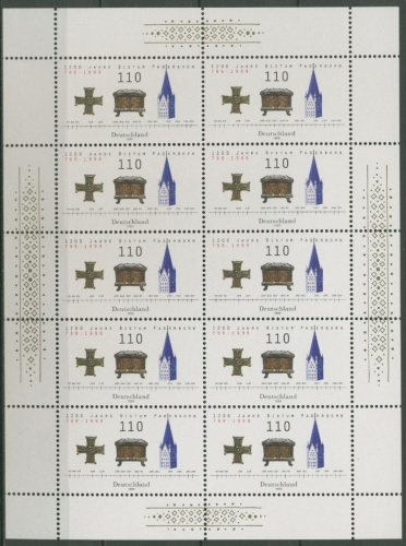 Bund 1999 1200 Jahre Bistum Paderborn Kleinbogen 2060 K postfrisch (C15399)