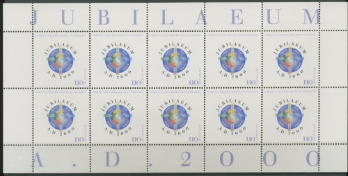 Bund 2000 Jubiläum Anno Domini 2000 Kleinbogen 2087 K postfrisch (C15433)