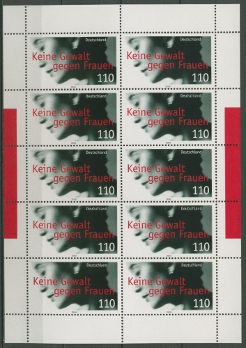 Bund 2000 Keine Gewalt gegen Frauen Kleinbogen 2093 K postfrisch (C15445)