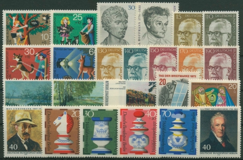 Berlin Jahrgang 1972 komplett (418/41) postfrisch (G6471)